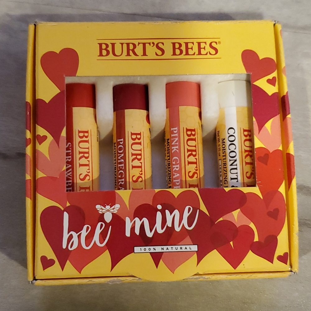 BURT'S BEES 4 pack chapstick lip balm